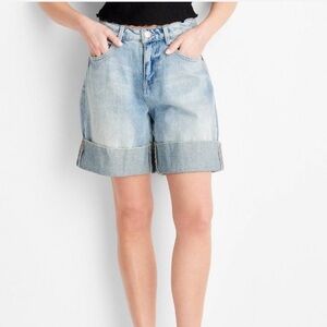 🎯 Future Collective Mid-Rise Wide-Cuff Denim Shorts